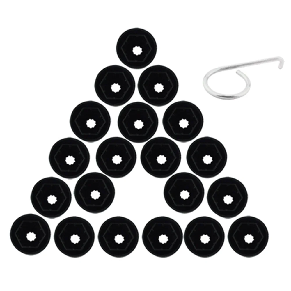 Wheel Nut Caps 20PCS Car Tire Bolt Nut Cap Plastic Hub Cap For VW Jetta Golf MK5 Passat B6
