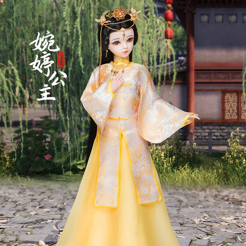 古代中国のqing帝国のプリンセスドール、手作りの女の子のボール関節