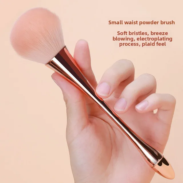 Rose Gold Professional Makeup Brush Set Large Soft Hair Powder Blush Contour Brush Non Shedding Loose Powder Face Cosmetic Tool