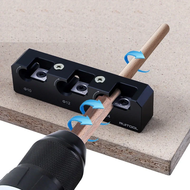 Woodworking Dowel Pins Maker trimmer carbide tool router Electric wooden Round Rod Drill Milling Blade DIY Tools 10mm 12mm 14mm woodworking tools woodworking tool woodworking dowel jig
