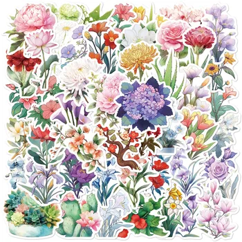 10/50pcs simpatici simpatici fiori adesivi estetici fai da te Notebook diario viaggio bagagli telefono Laptop decalcomanie classiche Graffiti Sticker