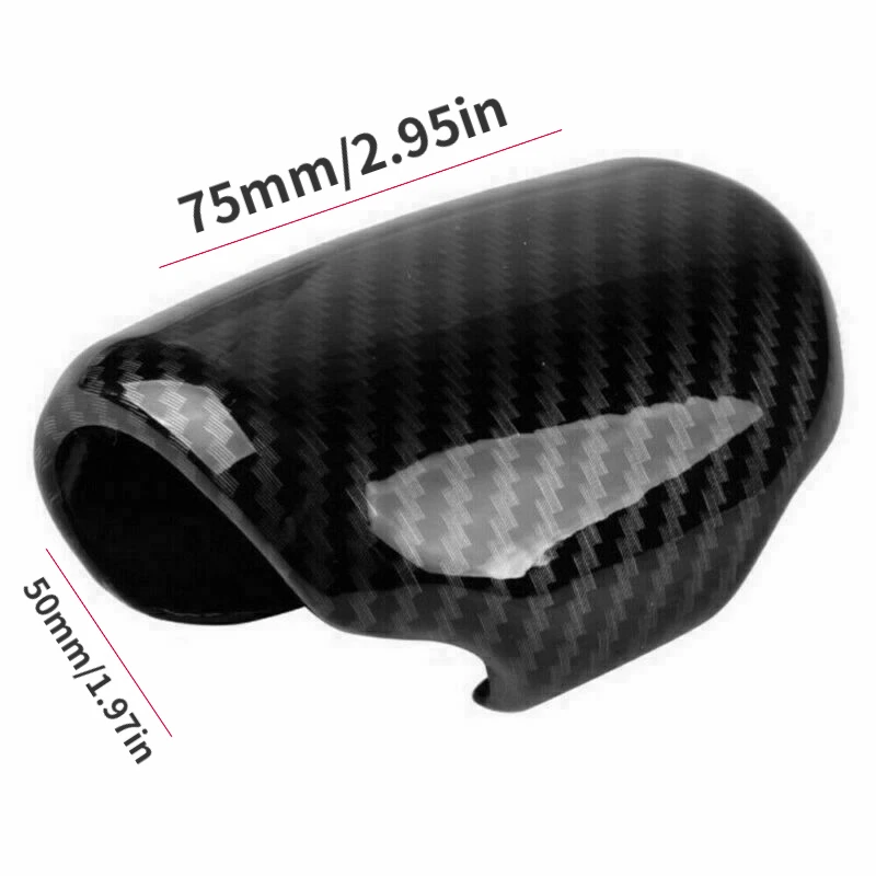 1pcs Black Carbon Fiber Style Gear Shift Knob Cover Trim for Honda CRV -