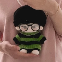 Fashion Green Sweater Cute Handsome Autumn Winter Necklace Clothes Suit Cool Handsome 20cm Plush Doll No Attribute Outfit 1