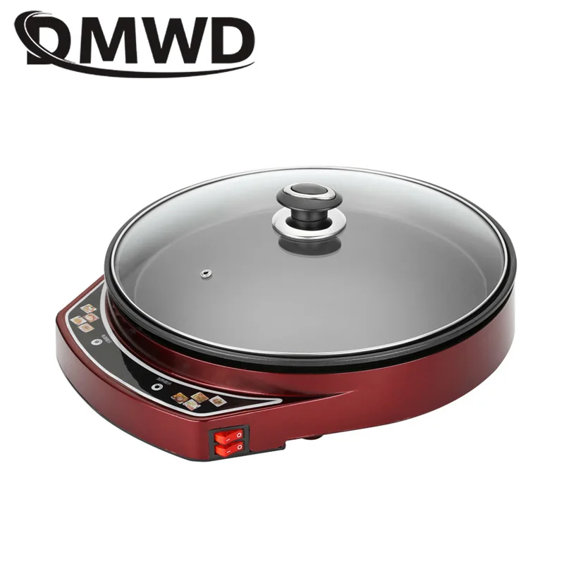 Large diameter Pancake Maker Non-stick Coat Temperature control Electric skillet Barbecue Grill Pizza Bake tool Omelette 2