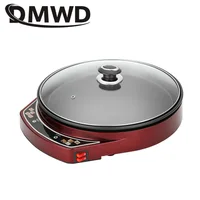 Large diameter Pancake Maker Non-stick Coat Temperature control Electric skillet Barbecue Grill Pizza Bake tool Omelette 2