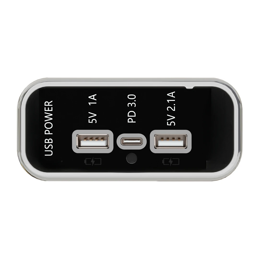 Caricabatterie USB Doppio 4.8A Con Interruttore E LED - Adattatore 12V/24V Per Auto, Barca, Camper E SUV - Montaggio A Superficie