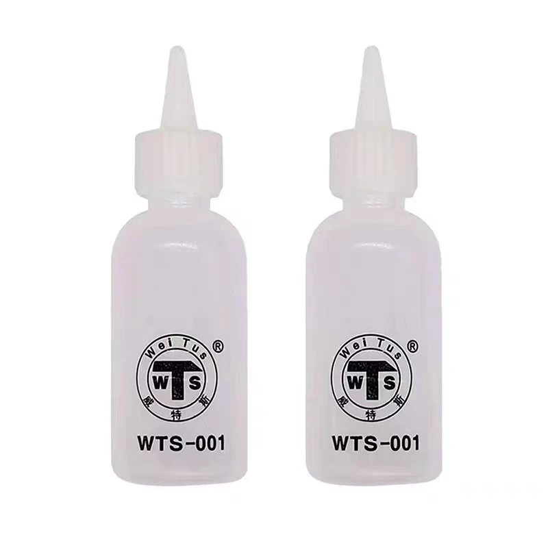 2PCS 50ML WTS-001 Plastic Liquid Alcohol Bottle Dispenser Rosin Flux Paste For Mobile Phone PCB Cleaning Welding And Repair Tool