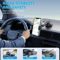 Gravity Sucker Car Phone Holder 360° Rotation Dashboard Mobile Phone Stand Universal Cell Phone Support for Trucks RVs Vehicles - Image 6