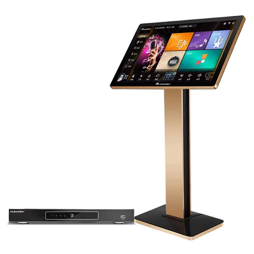 Nuova Versione Inandon 21.5 Pollici Karaoke Machine Professional Karaoke Player 6T Touch Screen Home Jukebox Inandon Karaoke System