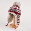 Fashion Retro Lei Feng Hat Women's Warm Autumn And Winter Plush Windproof Versatile Ear Protection Knitted Hat Ski Cap 1