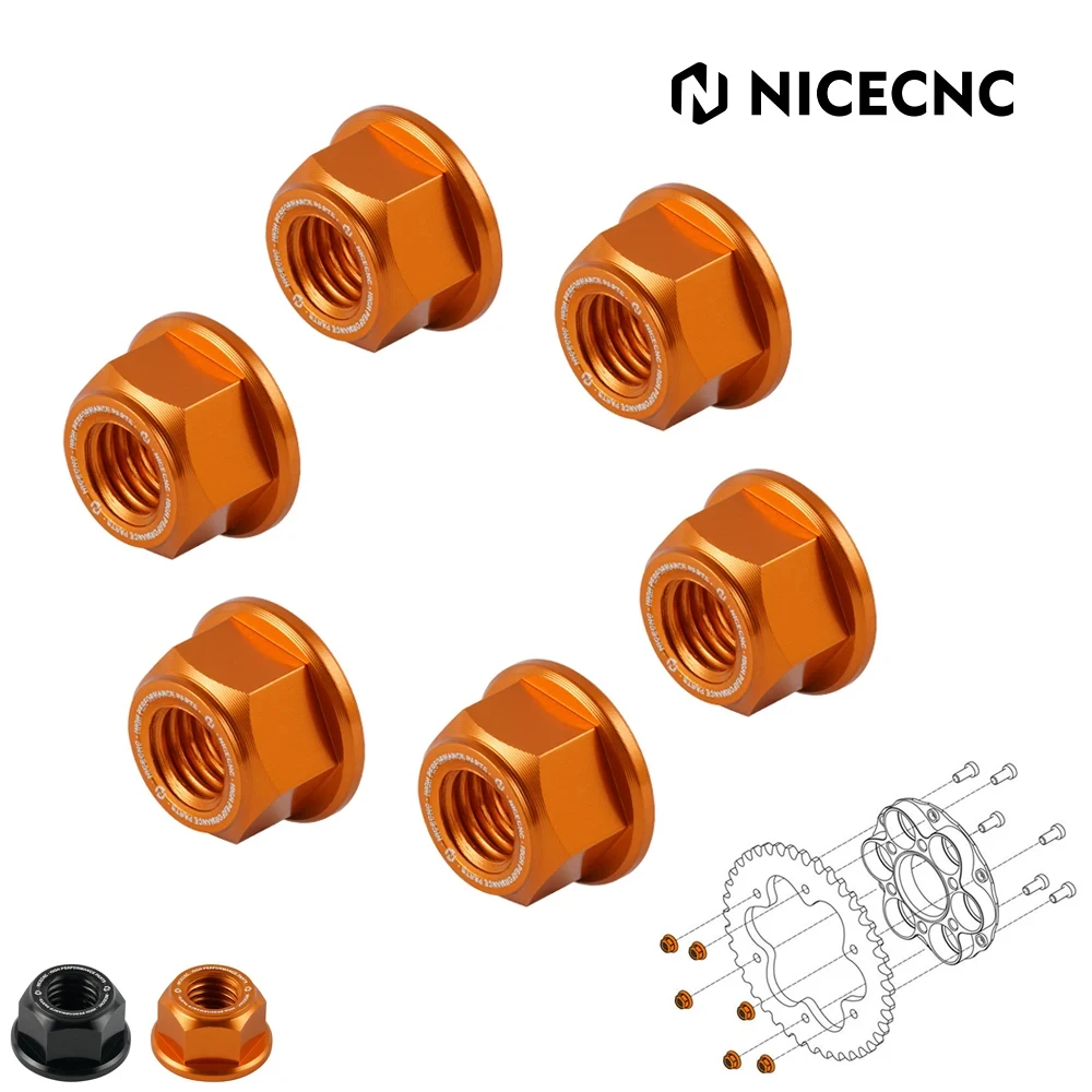 

Motorcycle M8x1.25 Screws Sprocket Nuts for KTM 690 Enduro R 690 SMC R 2008-2023 2022 2021 2020 2019 2018 2017 2016 2015 2014