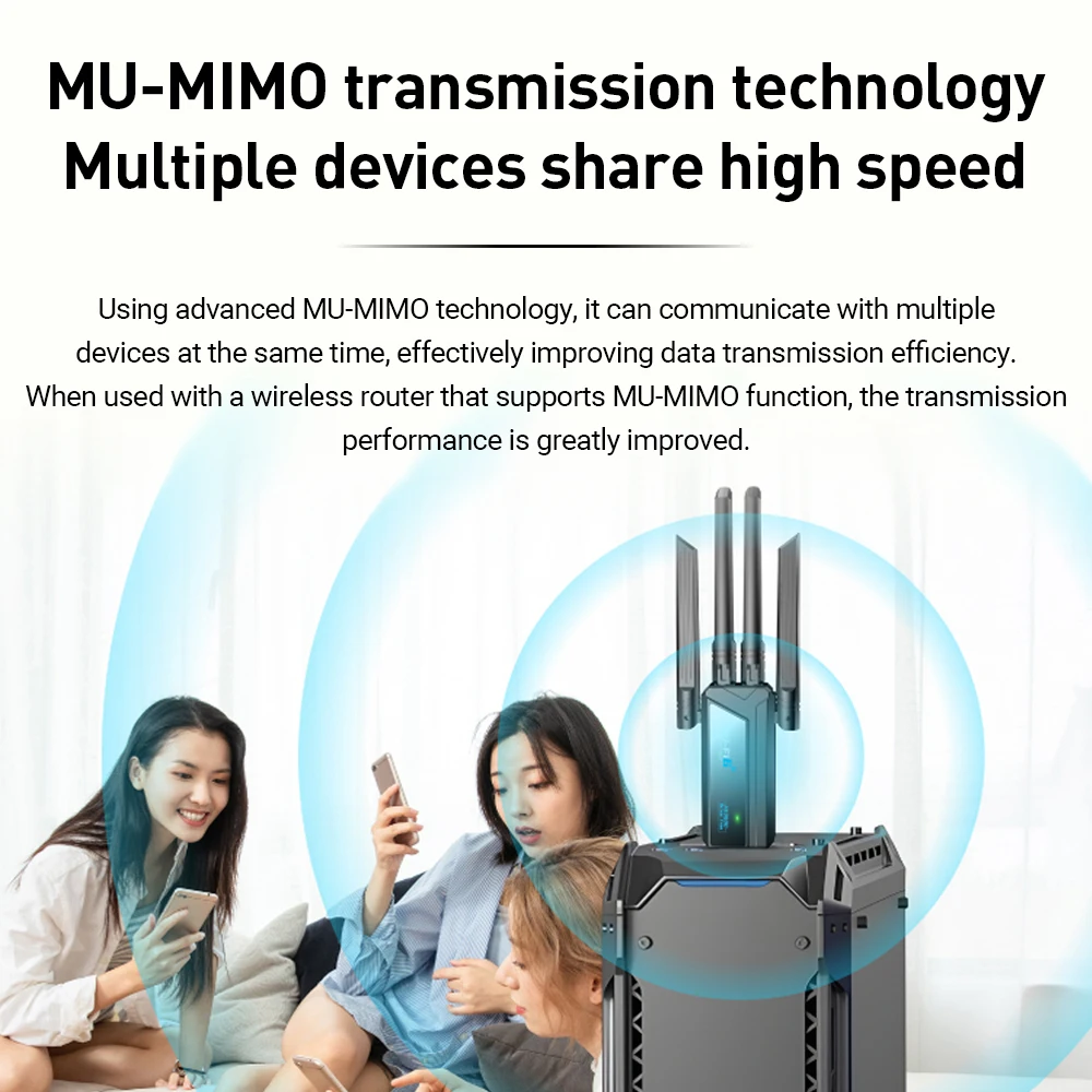 WALRAM WiFi 6E 무선 네트워크 카드 AX3000 USB 3.0 WiFi 어댑터 2.4G/5GHz 듀얼 밴드 리시버 동글 윈도우10/11 드라이버 프리