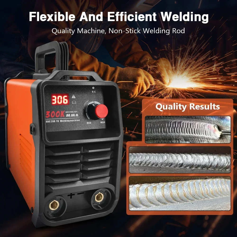 Portable Welding Machine 220V Inverters Arc Electric Welders 300A Current Adjustable Compact Iron MMA Electric Welding Equipment 4