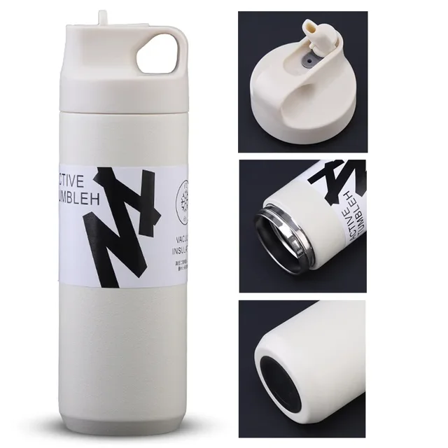 550ML Thermos Bottle Portable Tumbler Vacuum Flasks Stainless Steel Insulated Cup Outdoor Sports Water Bottle Travel Thermal Mug 6