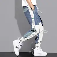 Classique Streetwear pantalons décontractés hommes rubans sarouel Jogging pantalon mâle coupe ajustée printemps Cargo pantalon multi-poches femmes pantalon J2 2