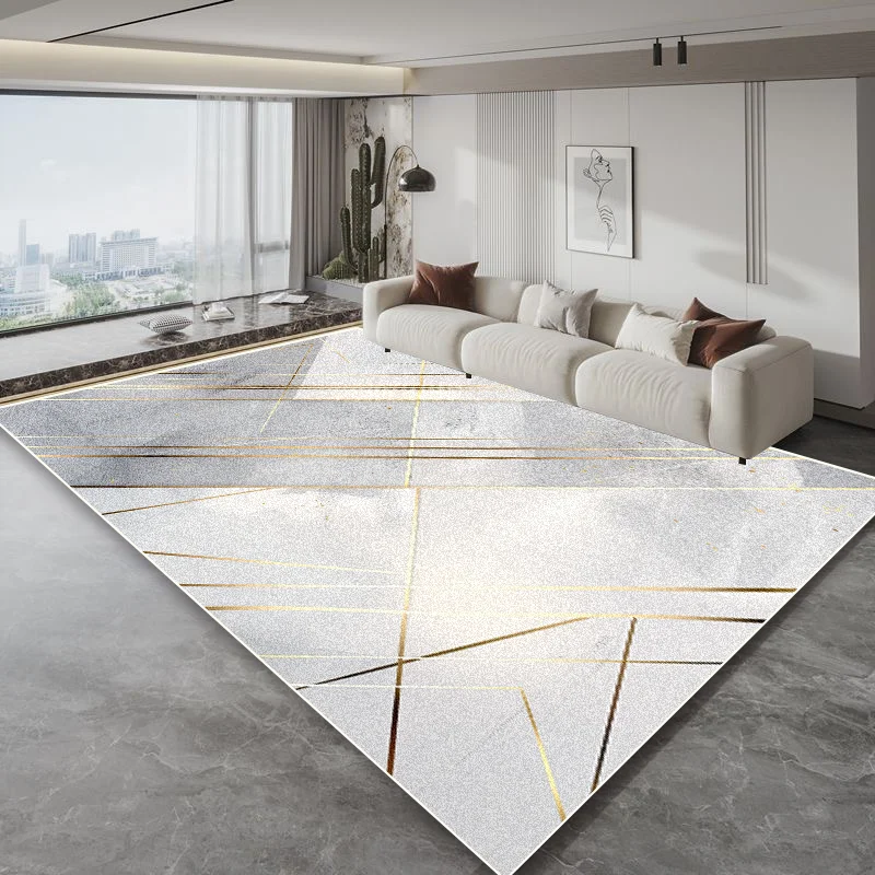 Nordic Luxury Geometric Carpets for Living Room Large Area Home Sofa Decor Rugs 200x300 Coffee Tables Non-slip Floor Mat Flannel 3