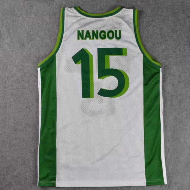 Anime TSUKUBU #15 NANGOU Basketball Jersey Mens Breathable Quick Drying Basketball Shirt