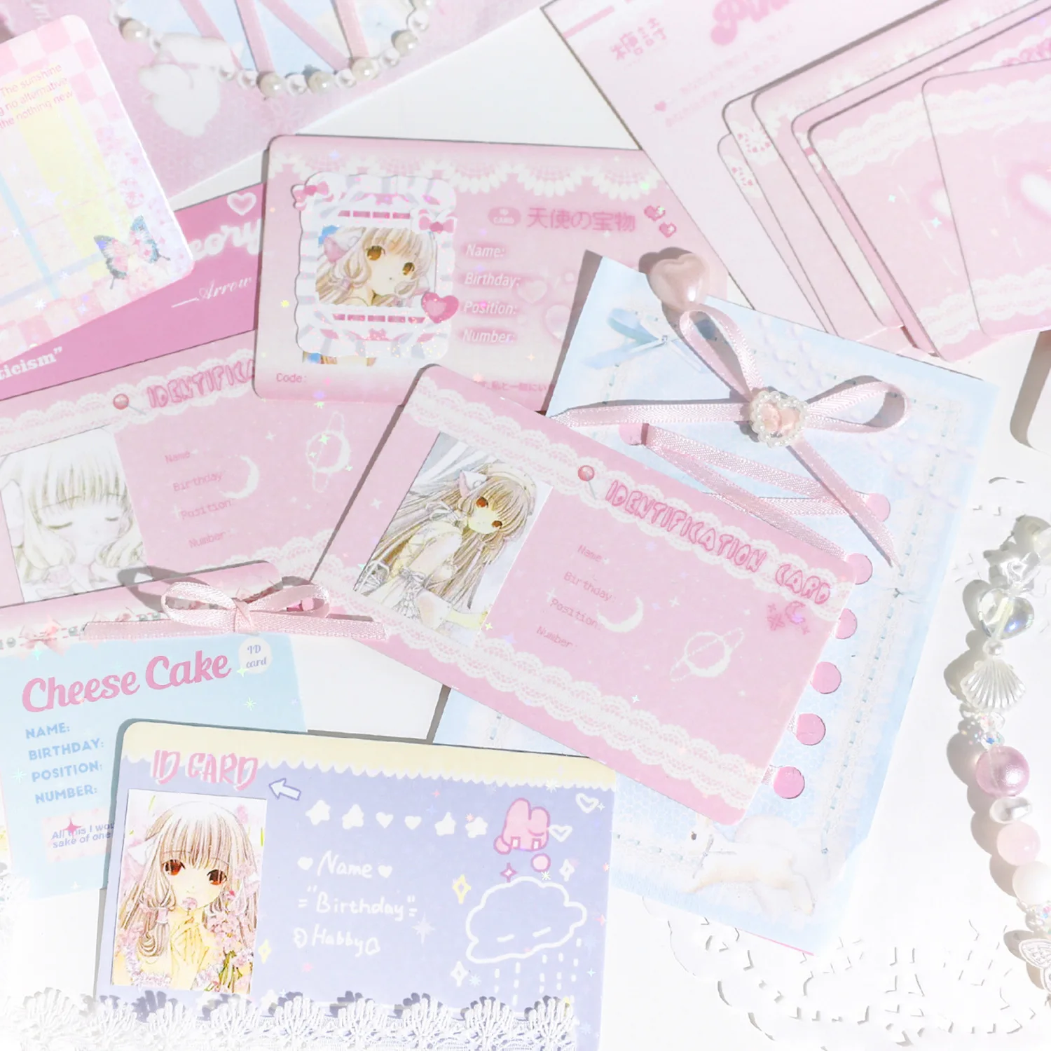 10pcs/lot Kawaii Kpop ID Card Frame DIY Photocards Photo Decorative Card School Stationery photocard decorative frame