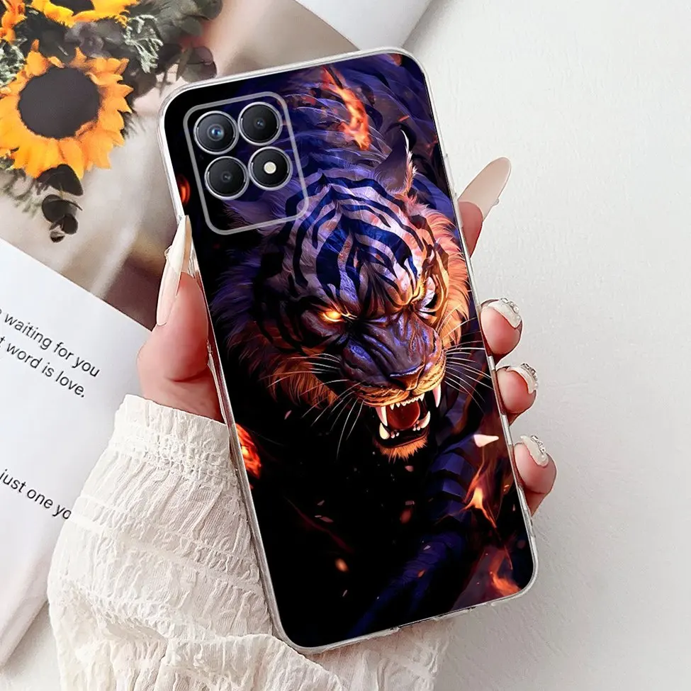 Luxury Butterfly and Love Flowers Clear Phone Case - Cool Painted Design