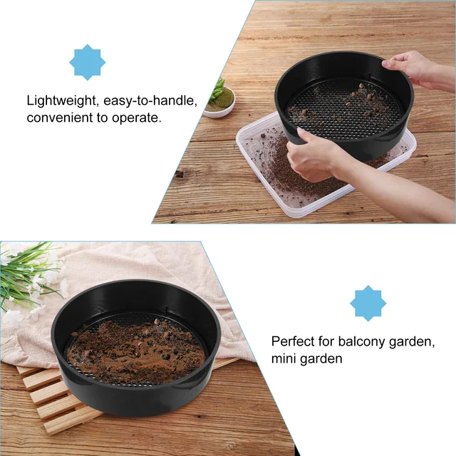 Sied Garden Soil Sifter Rordle Mesh Szitáló Serpenyő Homok Képernyő Kertész Cserepes Szűrő Sziták - Image 6
