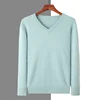 2024 autumn and winter new men's 100% mink cashmere sweater V-neck pullover knitted plus size coat long sleeve high-end pullover 2