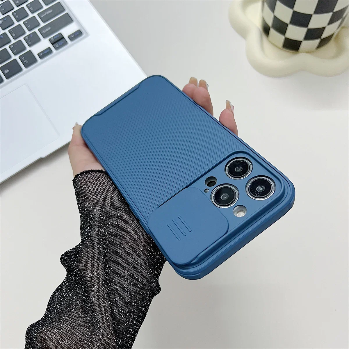 MagSafe Slide Camera Lens Protector Magnetic Phone Case - Hard Cover with Wireless Charging Compatibility