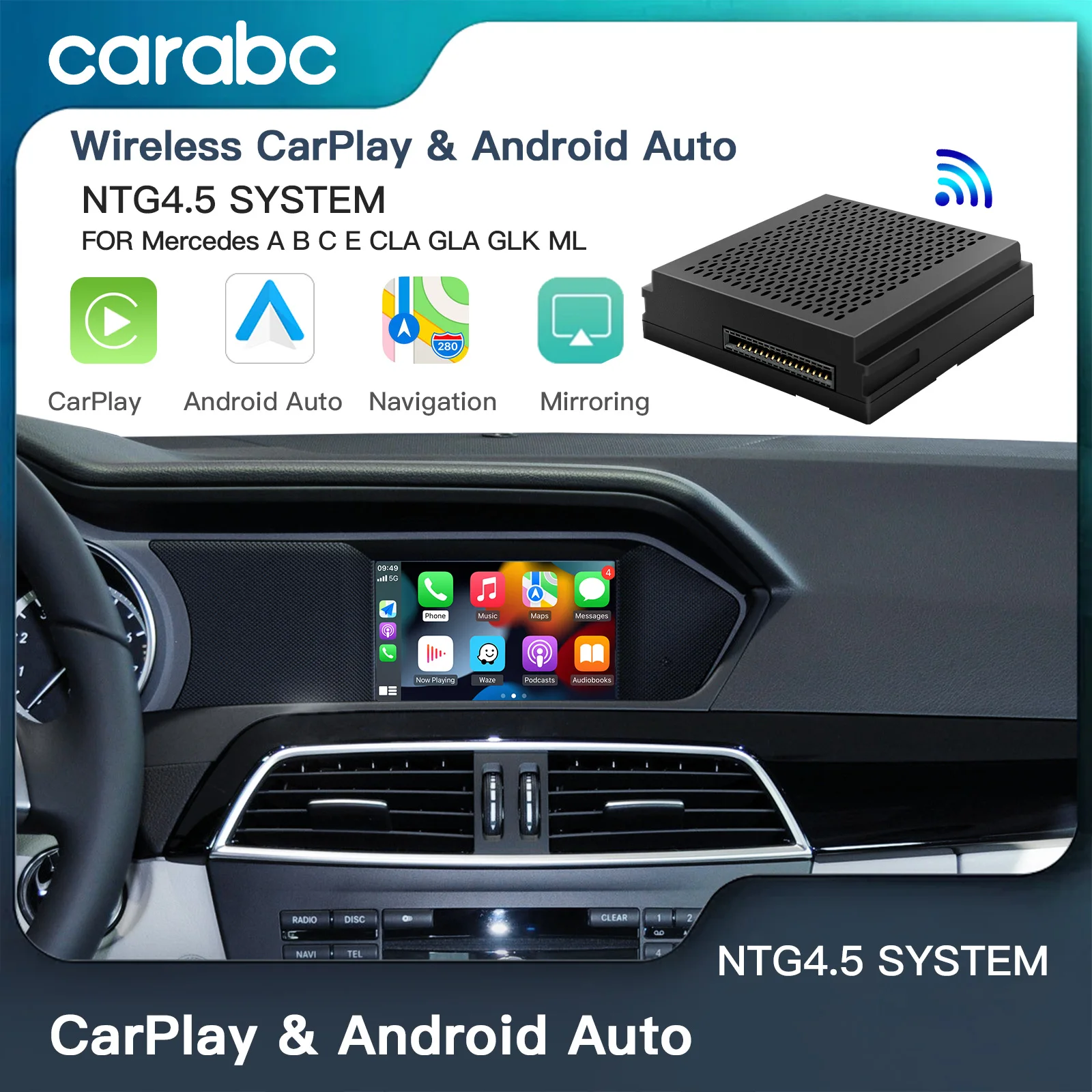 CARabc ワイヤレス CarPlay Android Auto アダプター CARabc CarPlay