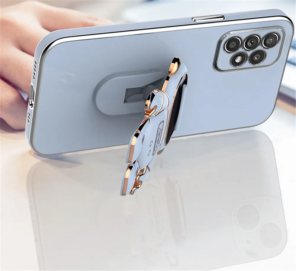 Couvercle de support d'espace d'astronaute plaqué, pour Huawei Honor X9B 5G X9 B X9b X 9B, support de protection en Silicone souple pour objectif d'appareil photo_voghion.com