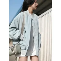 CHIC VEN printemps automne femmes couleur unie ample à manches longues T-shirt col rond haut basique chemise à fond t-shirt décontracté femme femme 3
