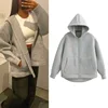 TRAF Grey Women's Outerwears Bomber Varsity Jacket Coat 2024 Spring Autumn Ladies Fashion Casual Long Sleeve Black Jackets 1