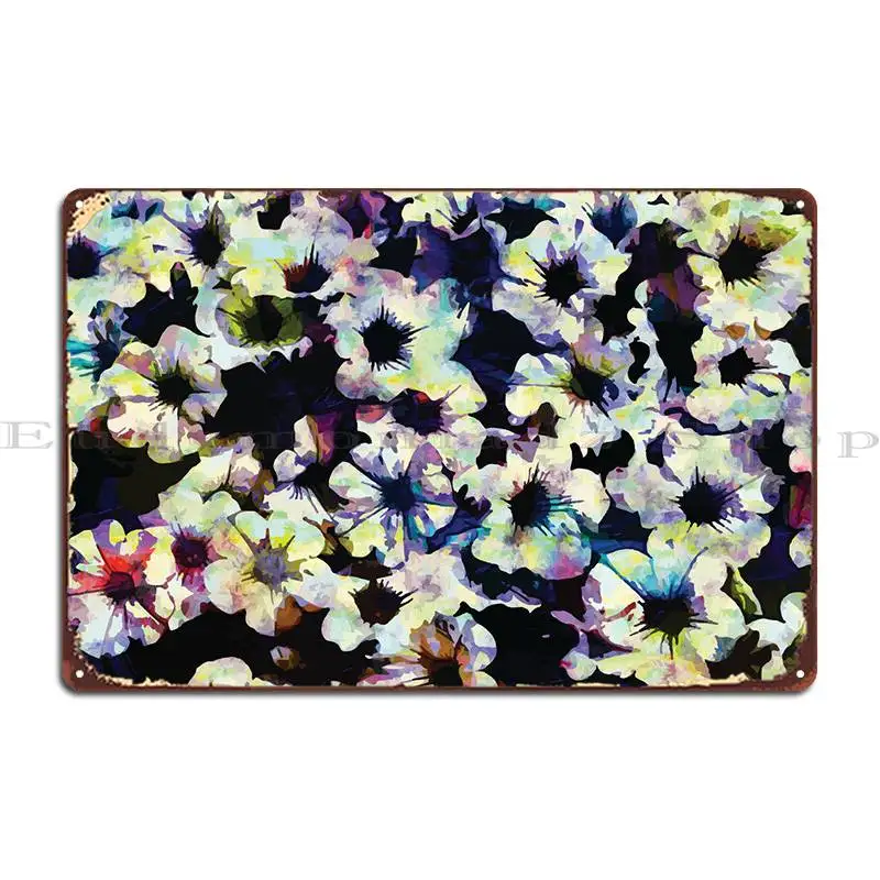 Fiori Astratti Di Petunia Cartello In Metallo Garage Wall Cave Personalizzato Classic Wall Decor Tin Sign Poster