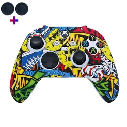Soft Silicone Anti-Slip Protective Skin for Game Controllers with Thumb Grip Caps (3)