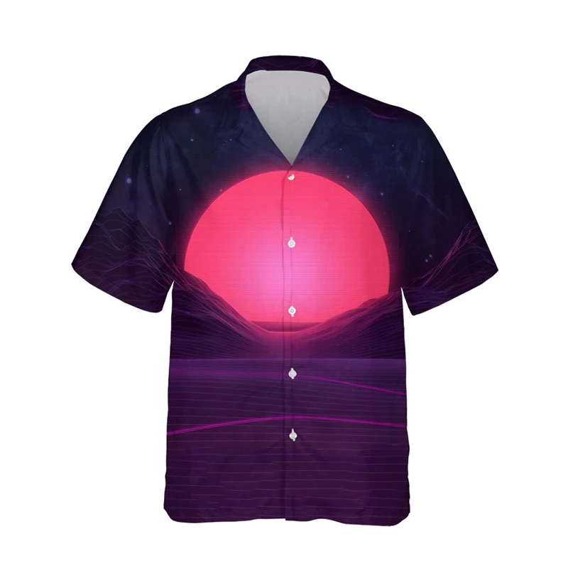 thumbnail image 1 of Camisas hawaianas de moda para hombre, camisas casuales de manga corta con botones hacia abajo para hombre, blusa de verano con estampado 3D, ropa de calle, 1 of 5