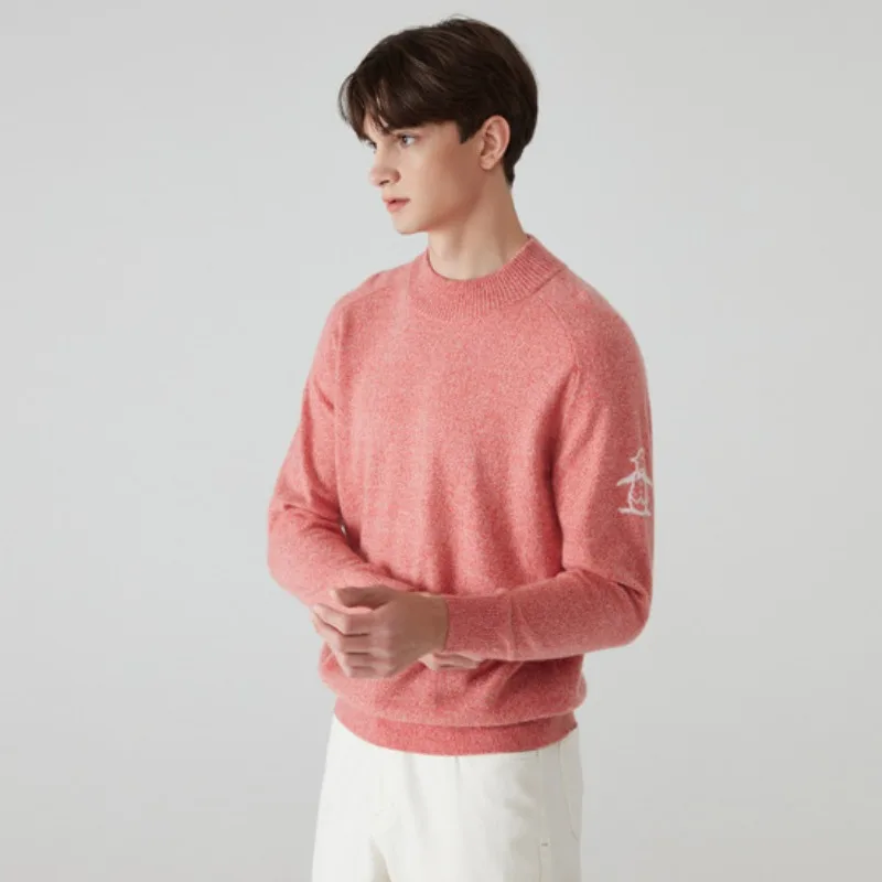 Korean Style Casual Men's Knitted Sweaters, Outdoor Sports Golf Clothes, Autumn and Winter Warm Long-sleeved Pullovers
