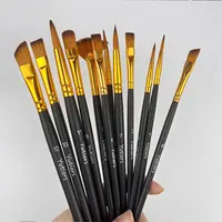 12pcs Professional Artist Painting Brush Oil Painting Watercolor Set For Oil, Acrylic, Canvas, Gouache,Includes Fine Detail Pain 2