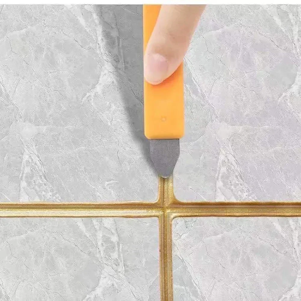 Steel Seam Scraping Tool Glue Residual Shovel Pressure Seam Stick Ceramic Floor Tile Grout Construction Tool 1PC plastic chisel scraper