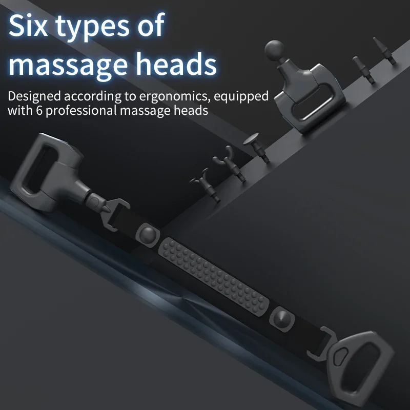 Charging Multi-Functional Vibrating Massage Belt Electric Muscle Relaxation Fitness Massager Gun Foam Roller for Pain Relief