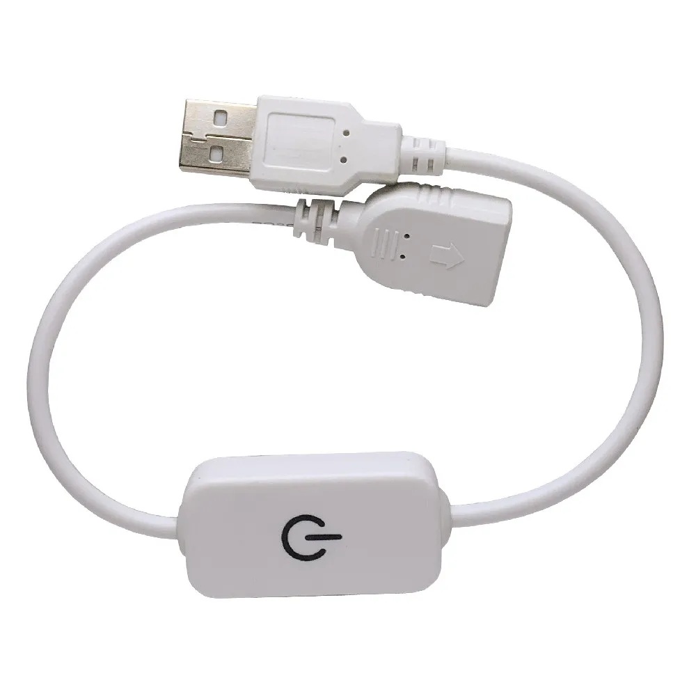 Câble de rallonge USB Ninzer avec interrupteur, Blanc