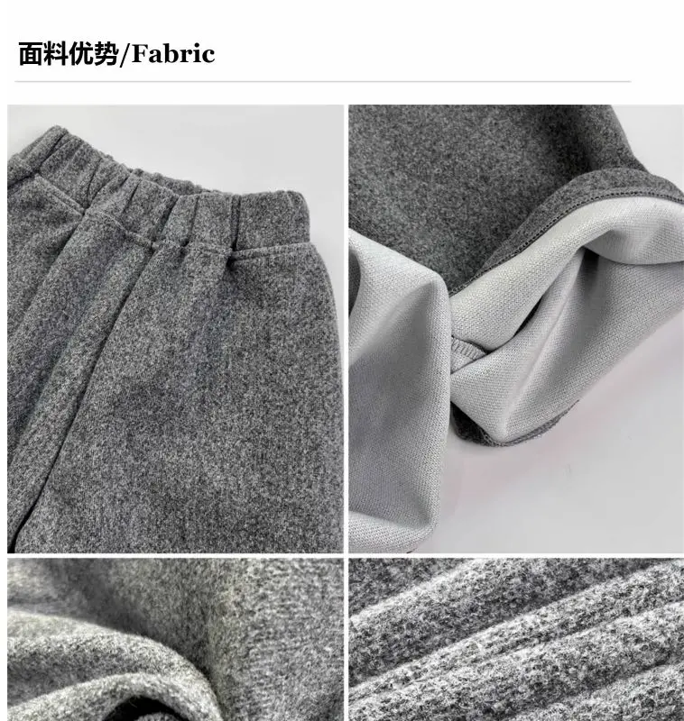 Herbst Winter hohe Taille Mode lässig solide Mädchen Hose niedlich süß gerade Kinder hose kawaii Mode Kinder kleidung – Detail 10