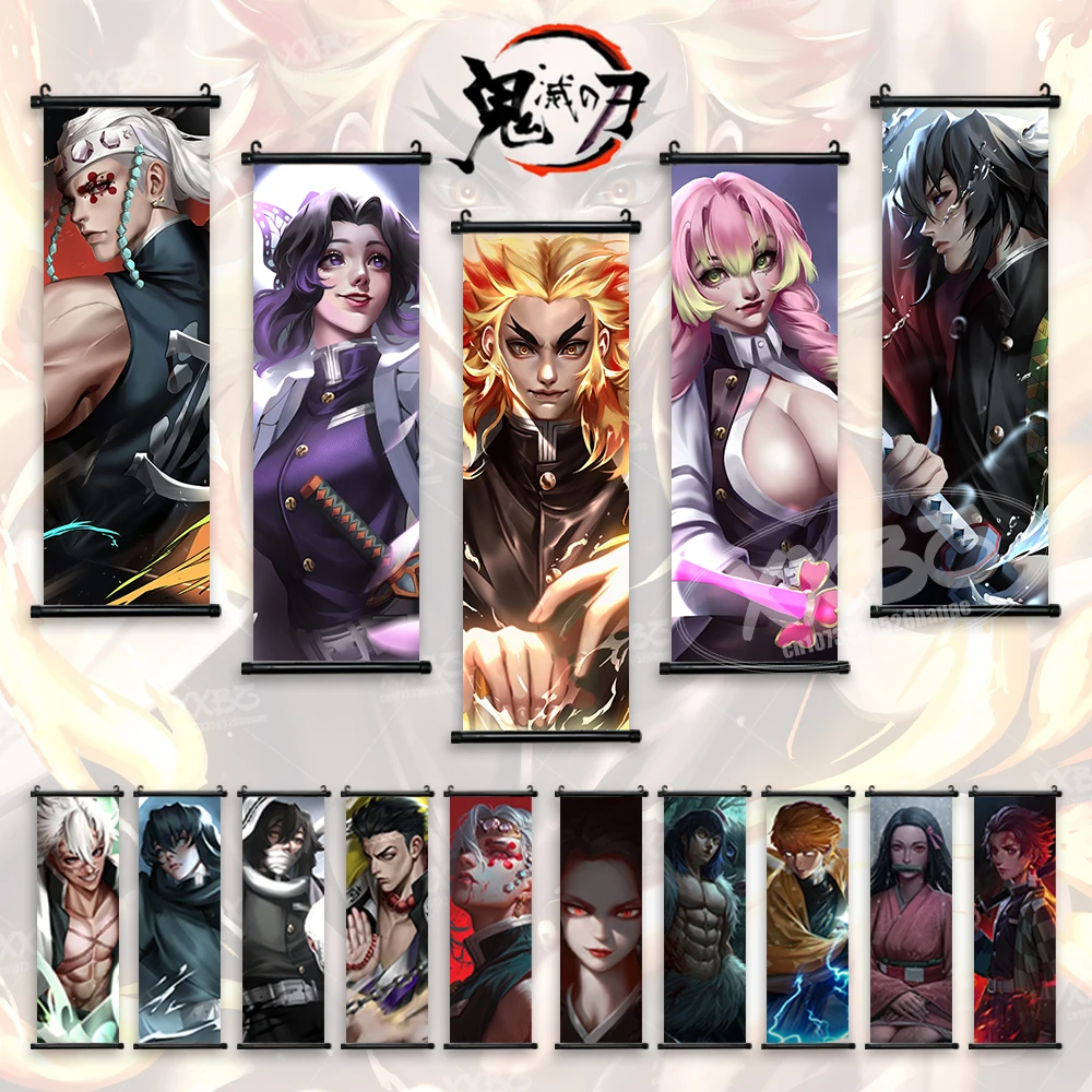 

Demon Slayer Wall Art Anime Poster Kamado Tanjirou Home Decor Kamado Nezuko Hanging Painting Agatsuma Zenitsu Scroll Pictures