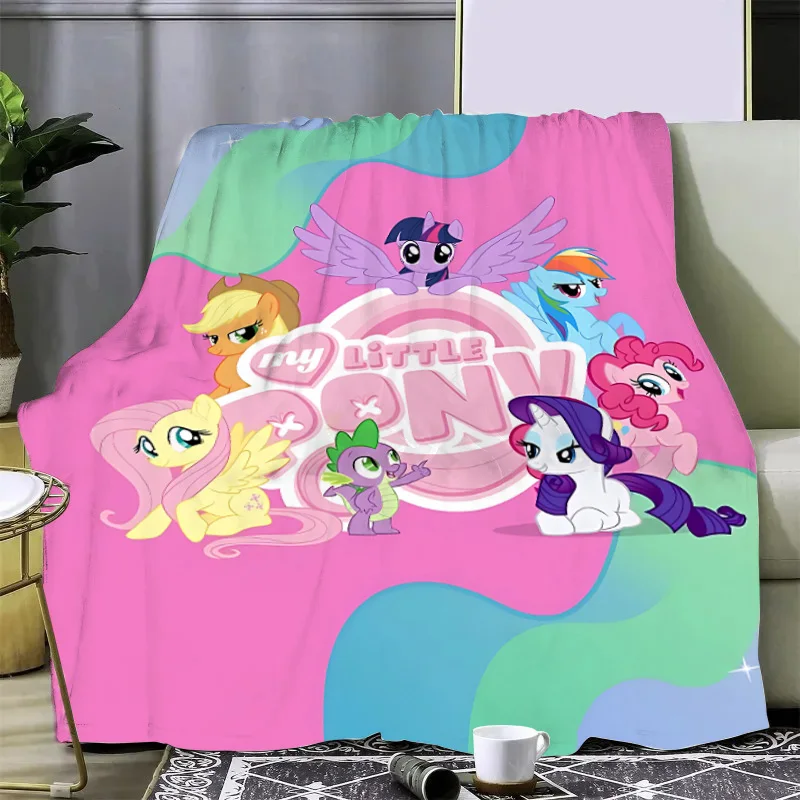 Cartoon Printed Blanket Picnic Blankets Warm Blanket Soft and Comfortable My Little P-Ponys Blanket Home Travel Birthday Gift 5