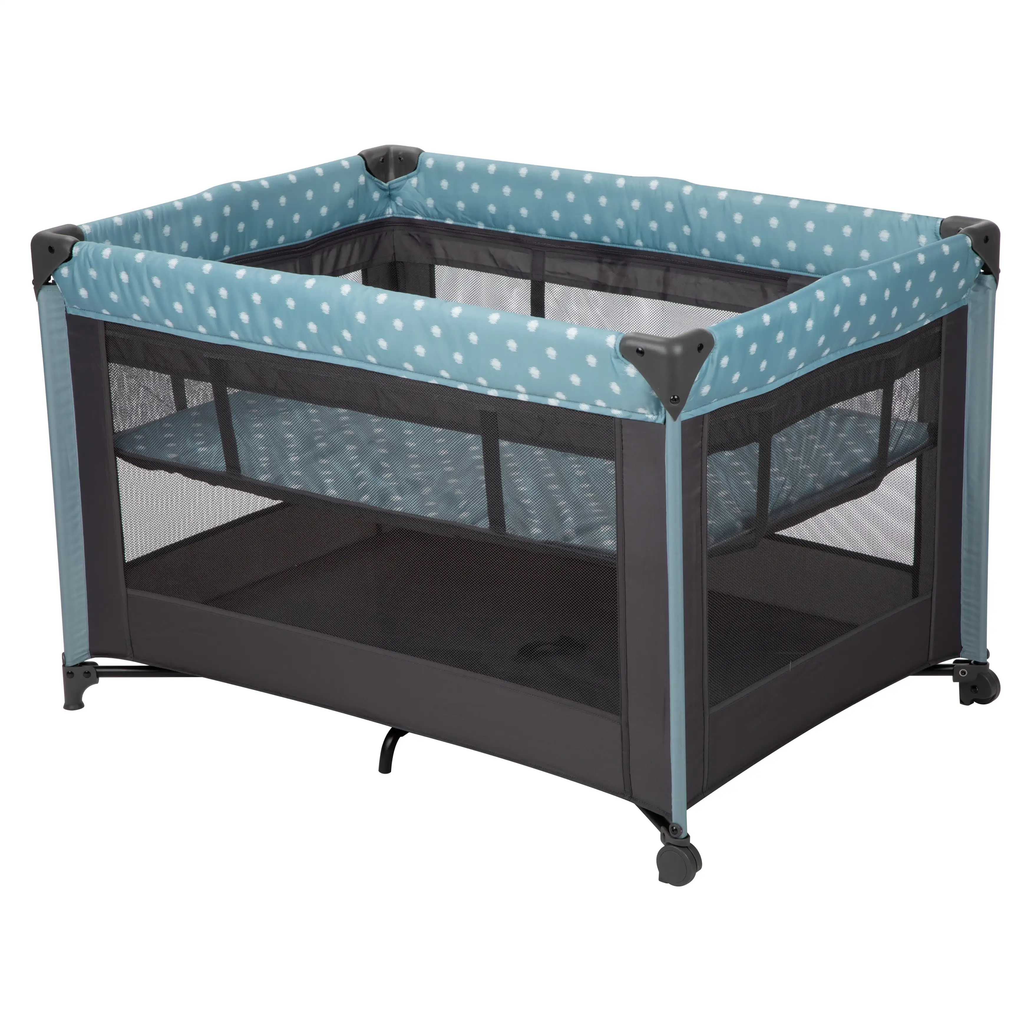 

Babideal Dottie Baby Play Yard with Bassinet, Blue Dot