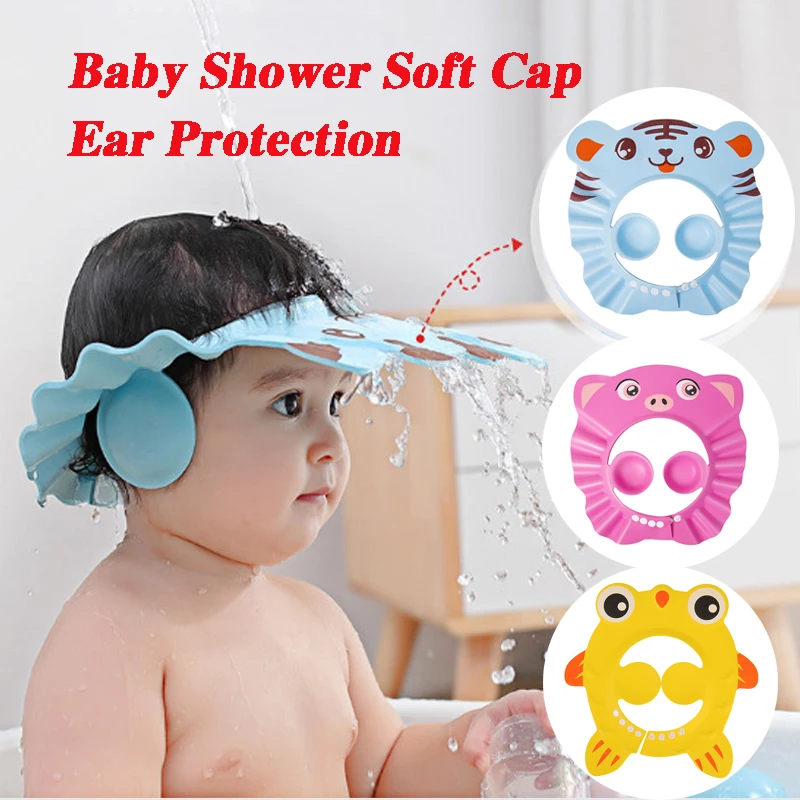 Adjustable Baby Shampoo Shower Cap Soft Ear Baby Ear Protection