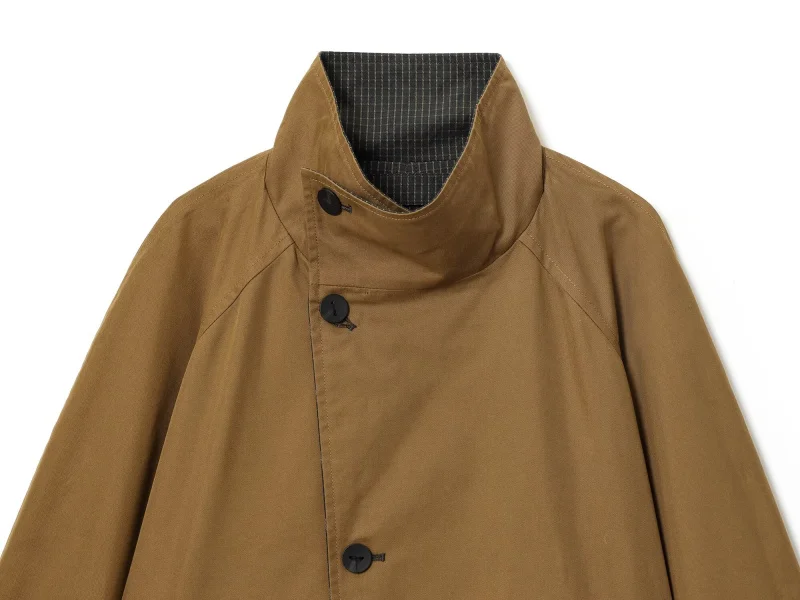 ETJ 2025 Herbst Winter neue Damenmode lose Version von Stehkragen kurzen doppelseitigen Trenchcoat Freizeitmantel – Detail 9