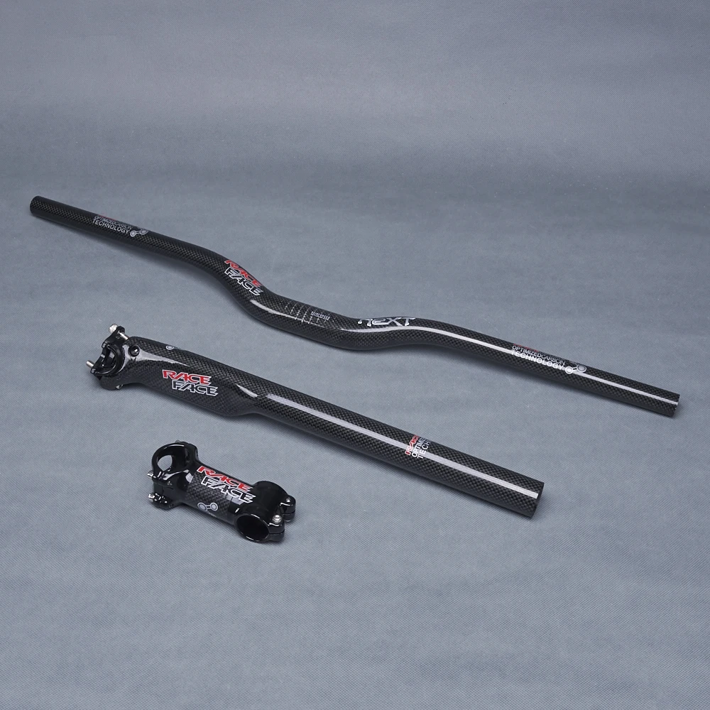 Race Face Next MTB Bike Handlebars Sets Carbon Fiber Handlebar SeatPost Stem For Mountain Bicycle Handle Bar Parts 3K Glossy