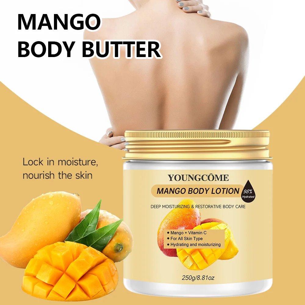 Mango Body Butter - Deeply Nourishing  Moisturizing Hand  Body Lotion for Dry to Very Dry Skin，Long-Lasting Hydration for Soft 2