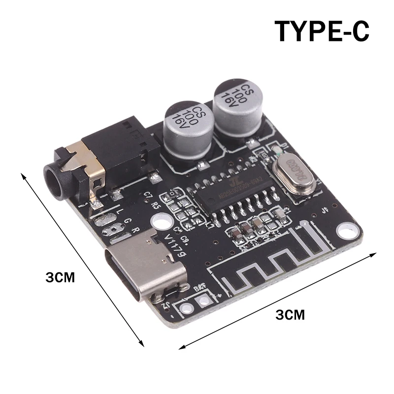 새로운 Type-C 블루투스 오디오 수신기 보드 블루투스 5.1 MP3 무손실 자동차 오디오 디코더 보드 무선 스테레오 음악 모듈 3.7-5V