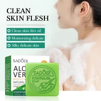 SADOER Aloe Facial Soap Collagen Face Wash Foam Facial Cleanser Moisturizing Hydrating Oil Control Body Bathing Handmade Soap 1