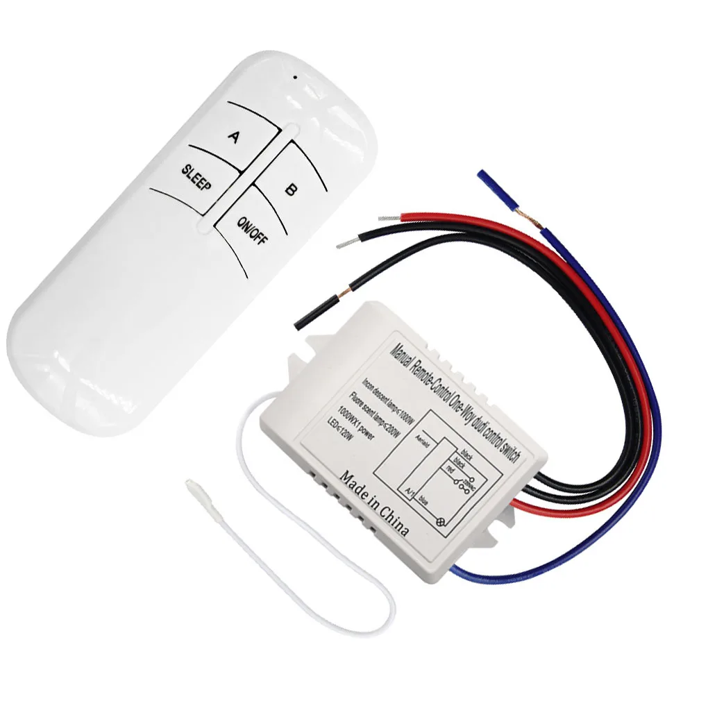 

220V Wireless ON OFF Lamp Remote Control Switch Receiver Controller Replacements Part Electronics Accessory for Indoor