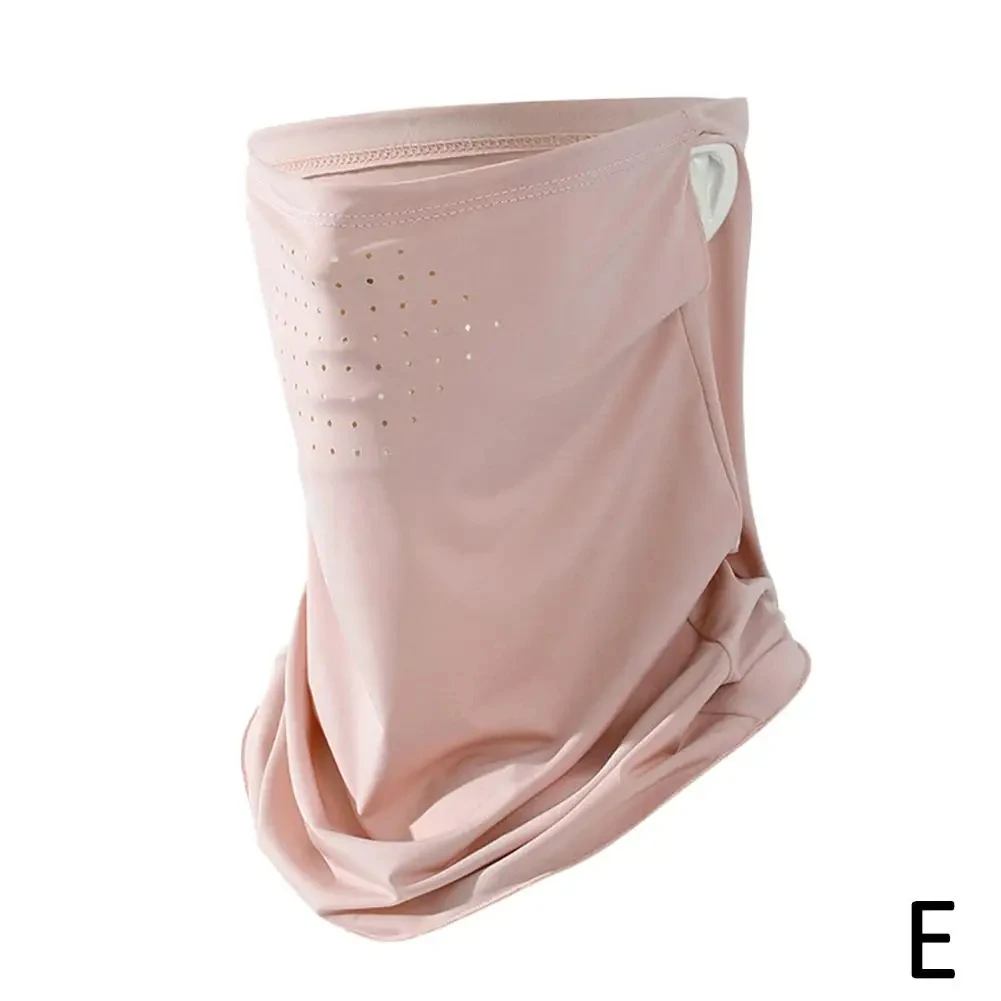 face scarf mask Unisex Breathable Ice Silk UV Sun Protection Soft Adjustable Anti Ultraviolet Thin Summer Outdoor Activities